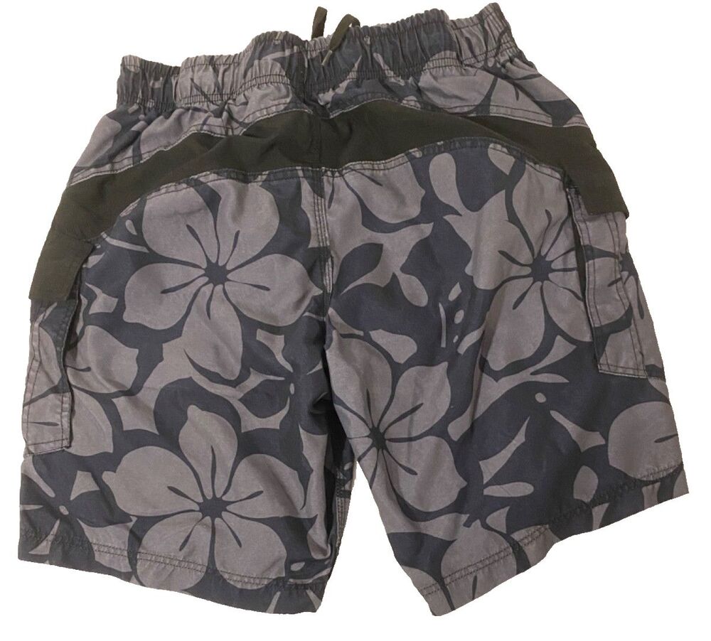 Ron Jon Surf Shop Swim Trunks/Shorts~Mens L Large~Hawaiian Floral~Beachwear